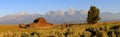 Grand Tetons Panorama Royalty Free Stock Photo