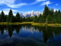 Grand Tetons Reflection Royalty Free Stock Photo