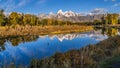 Grand Tetons Reflection Royalty Free Stock Photo