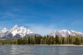 Grand Tetons from the Snake River in Grand Teton National Park, Wyoming, USA Royalty Free Stock Photo