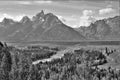 The Grand Tetons and Snake River in Wyoming Royalty Free Stock Photo