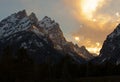 Grand Tetons at sunset