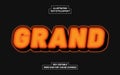 Grand Orange Text Style Effect Royalty Free Stock Photo