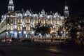 Grand Theater illuminated nighttime Havana