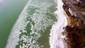 Grand traverse bay in state of michigan froszen in march Royalty Free Stock Photo