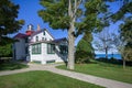 Grand Traverse Lighthouse on Leelanau Peninsula Royalty Free Stock Photo