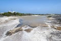 Grand Turk Dry Landscape And Lagoon Royalty Free Stock Photo