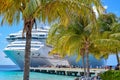 Grand Turk, Turks and Caicos Islands - April 03 2014: Carnival Cruise Ships side by side at the Grand Turk Cruise Center Royalty Free Stock Photo