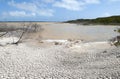 Grand Turks Dry Landscape And Lagoon Royalty Free Stock Photo