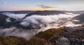 Grand View or Grandview in New River Gorge Royalty Free Stock Photo