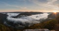 Grand View or Grandview in New River Gorge Royalty Free Stock Photo