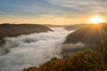 Grand View or Grandview in New River Gorge Royalty Free Stock Photo