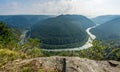 Grand View or Grandview in New River Gorge Royalty Free Stock Photo