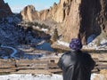 Grand view at Smith Rocks State Park Royalty Free Stock Photo