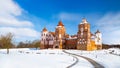 Grand view to Castle of Mir, Minsk Region, Belarus. Royalty Free Stock Photo