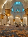 A grand white mosque with elegant arches Royalty Free Stock Photo