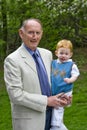 Grandad with grandson Royalty Free Stock Photo