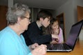 Grandma gets a lesson in computer operation