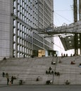 Grande arche de la defense, moderne architecture in business district ofParis, France Royalty Free Stock Photo