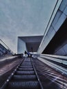 Grande arche of La defens, the landmark of the new business district of Paris, modern architecture, France Royalty Free Stock Photo