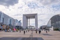 Grande Arche and the Pedestrian Square in Defense District in Paris