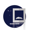 Grande arche. Vector illustration decorative design