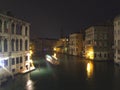 Grande Canal Venice Italy, night lights