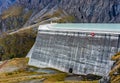 Grande Dixence Dam in Swiss Alps. The tallest gravity dam in the world