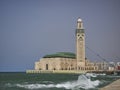 Grande Mosquee Hassan II a large white mosque in Casablanca Royalty Free Stock Photo