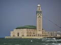 Grande Mosquee Hassan II a large white mosque in Casablanca Royalty Free Stock Photo