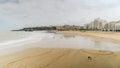 Grande Plage beach and rock on foreground, Biarritz, Aquitaine, France Royalty Free Stock Photo