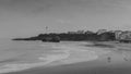 Grande Plage beach and rock on foreground, Biarritz, Aquitaine, France Royalty Free Stock Photo