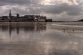 Grande Plage and Saint Malo Royalty Free Stock Photo