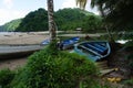 Fishing boats at Grande Riviere River in Trinidad and Tobago