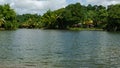 Tropical Grande Riviere river in Trinidad and Tobago Royalty Free Stock Photo