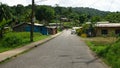 Road in Grande Riviere village in Trinidad and Tobago