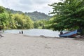 A Fishing Boat Next to the Grande Riviere River, Trinidad and Tobago