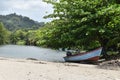 A Fishing Boat Next to the Grande Riviere River, Trinidad and Tobago