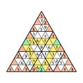 Grande unusual triangular sudoku game for kids vector illustration