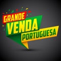 Grande venda Portuguesa - Portuguese big sale portuguese text
