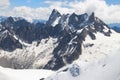 Grandes Jorasses and Dent du Geant Royalty Free Stock Photo