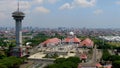 Asmaul Husna Tower and Great Mosque of Central Java, Semarang, Indonesia, aerial