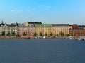 The grandeur of the waterfront buildings viewed from the South Harbour in the Finnish capital, Helsinki