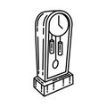 Grandfather clock Icon. Doodle Hand Drawn or Outline Icon Style