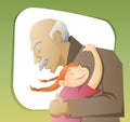 Grandfather and grandchild Royalty Free Stock Photo