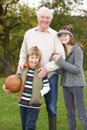 Grandfather With Grandchildren Royalty Free Stock Photo