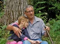 Grandfather and granddaughter Royalty Free Stock Photo