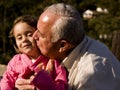 Grandfather and granddaughter