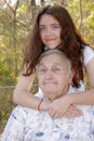 Grandfather granddaughter love Royalty Free Stock Photo