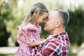 Grandfather with granddaughter Royalty Free Stock Photo